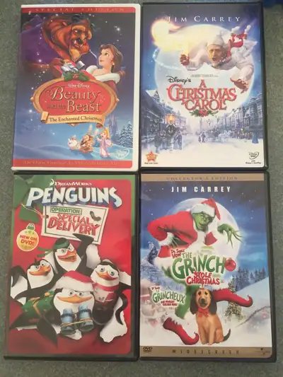 Disney Christmas dvds EUC Beauty & Beast Grinch Christmas Carol , View more