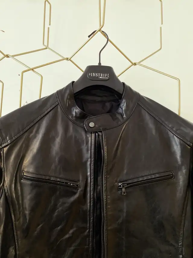 Veste en cuir véritable M085164534650194177121