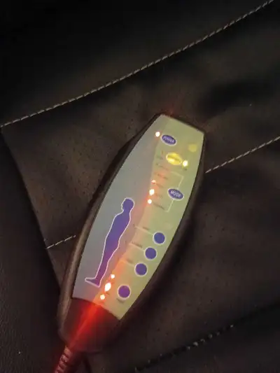 Elevate your workday with this used black massage office chair, designed for ultimate comfort and re...