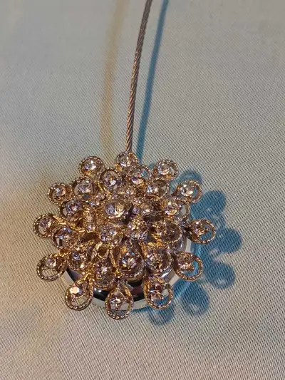 Decorative magnetic curtain tieback, View more