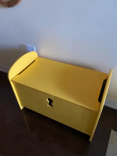 This sturdy wooden toy chest is a great addition to any child's room for organized storage. Being a...