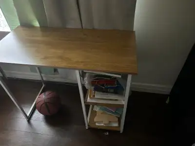 **Two-Shelf Desks for Sale – Set of 2** Selling two sturdy desks with built-in shelving – perfect fo...