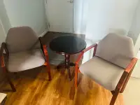  Two chairs and table