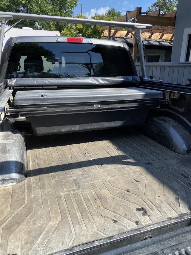 Ladder rack, tonneau cover and under tonneau lockable tool box Other