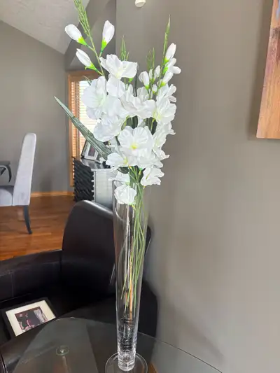 tall glass vase, View more