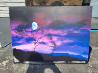 Canvas sunset/ moon print