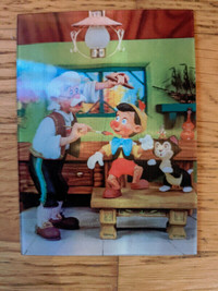 Disney Pinnochio holographic post card