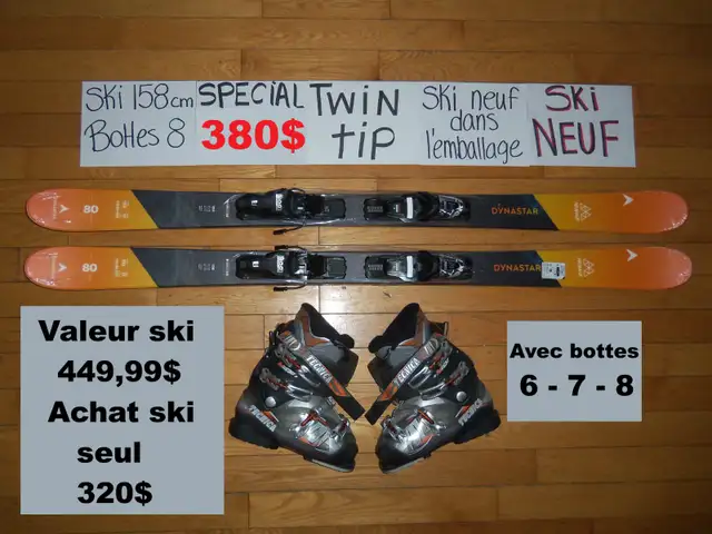 Ensembles kits ski alpin TWIN TIP 150 156 163 170 171 176 183 cm in Ski in Drummondville - Image 10