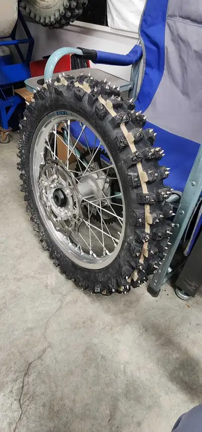 Yamaha YZ450FX / YZ250FX Excel Wheel Set with Trelleborg Winter Tires – 21” & 18” – Complete & Ready...