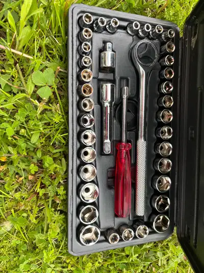 I am selling a 40-piece socket set, including both 1/4" and 3/8" drives, complete with a variety of...