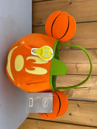 NEW Disney Mickey Mouse Pumpkin Halloween Treat Bag, View more