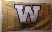 Winnipeg  Blue Bombers  90cm x 150cm W  GOLD or BLUE  Flag New