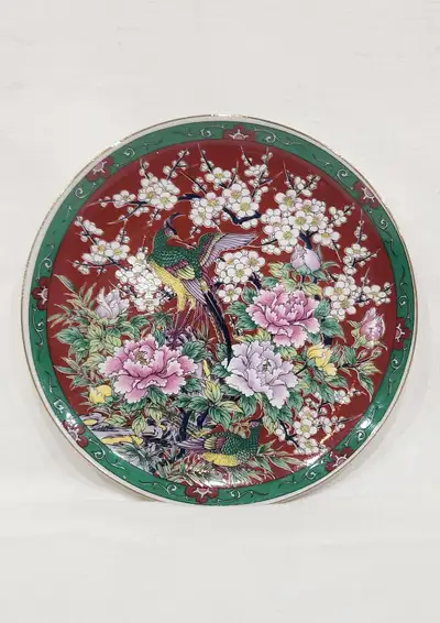 Japanese Imari Peacock Pheasant Plate, View more