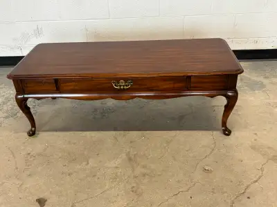Solid Mahogany Coffee Table with Pull-Out Extensions  – 48", View more