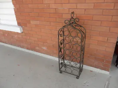 METAL ORNATE WINE BOTTLE RACK, View more