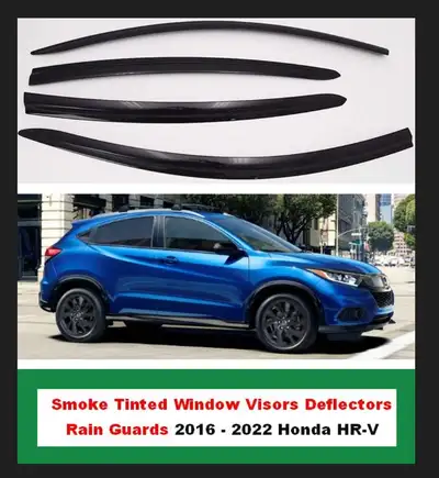 (NEW) Window Visors Deflectors Rain Guards 2016-2022 Honda HR-V, View more