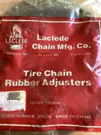 Tire chain rubber adjusters