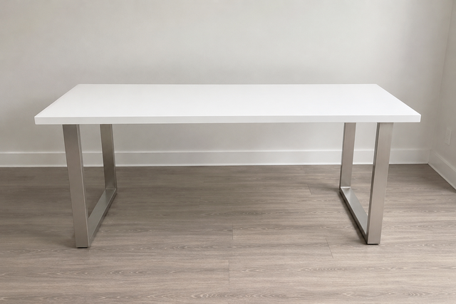 White Rectangular Dining Table – Minimalist Design in Dining Tables & Sets in Laval / North Shore - Image 5