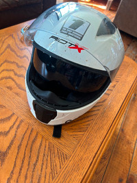 Motorcycle leathers , and Helmet