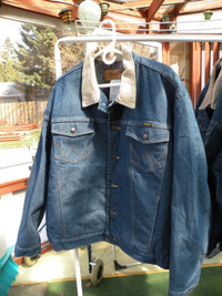 One  Wrangler Denim Winter weight jacket. 2 XL Brand New.