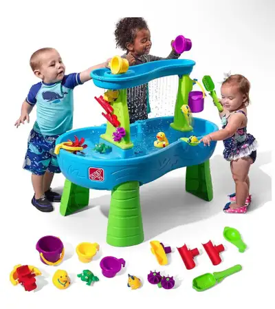 Kids Outdoor Water Play Table with Rain Shower and Accessories, View more