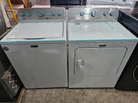 2021 Maytag 27" white Topload washer & Frontload Electric Dryer