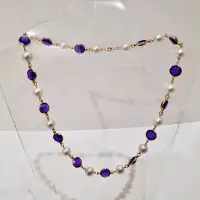 Faux Pearls and Gemstone Necklace Jewellery – Only $5