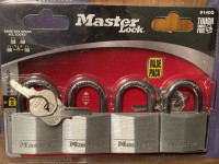 Cadenas Master Lock, aluminium, corps solide, 40 mm, clé unique