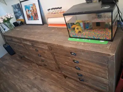 Restoration Hardware Print Makers 81 inch Media Center. Original and only owner, purchased directly...