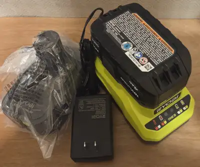 RYOBI 18V ONE+ Lithium-Ion 4.0 Ah Battery(2-Pack) and Charger Ki, View more