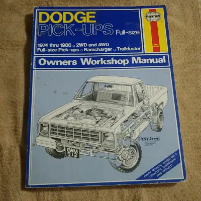 1974--1986 -Dodge truck workshop manual . Shows wiring -engine -everything you need to work on a Dod...