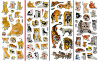 Stickers 3D puffy CAT KITTEN  cats kittens meow Tiger Lion