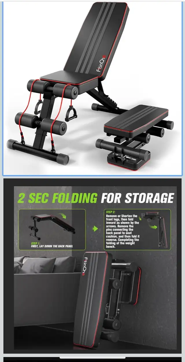 FtinOne Weight Bench in Exercise Equipment in Ottawa - Image 2