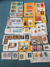 100 World stamps on paper LOT #4