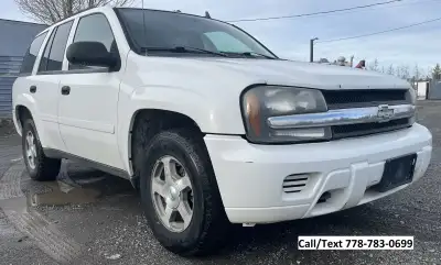 *Located near 100 Mile House, BC* 2006 Chevy Trailblazer LS 4x4 Clean title V6 4.2 L Vortec 4200 gas...