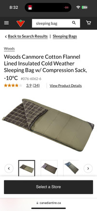  Cotton Flannel Lined Insulated   Sleeping Bag -10°C