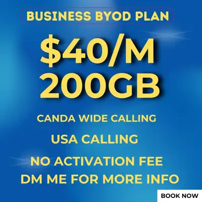 LIMITED TIME OFFER! $40/Month – 200GB Data + Unlimited Canada/USA Calling No Activation Fees • No Co...