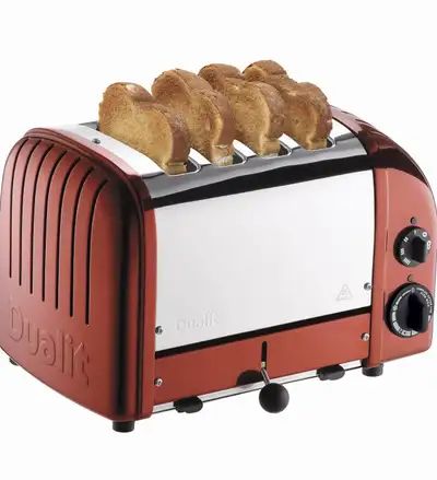 Dualit 4 Slice Classic Toaster, Apple Candy Red -NEW, View more