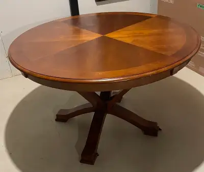 Round wood Inlay Table, View more