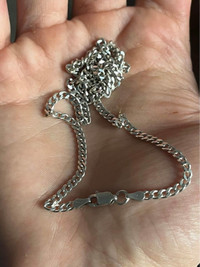 Mens Real Silver Chain - Excellent Condition