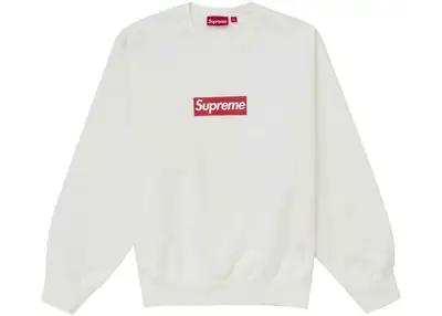 New Supreme Washed Bogo White Crewneck Sweatshirt Small SS25, View more