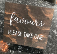 Wooden wedding signs with stands. Wedding decor.