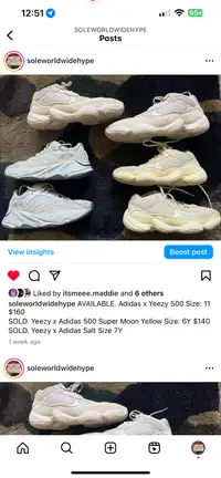 Adidas x Yeezy 500 Size: 11 $160 Yeezy x Adidas 500 Super Moon 