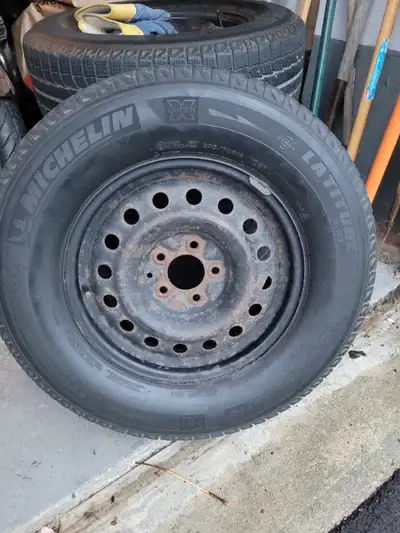 I have for sale a set of 4 steel rims with used Michelin X ice tires on them for sale. The rims have...