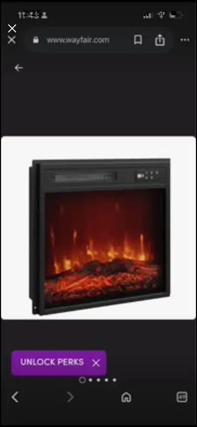 New 18'' Electric Fireplace With 7 Colorful Flames , View more