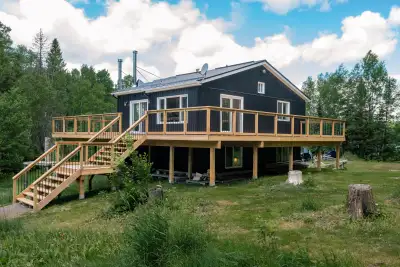 Nestled on 13 acres of beautiful private countryside right on Hwy 17 in Bonfield. This newly renovat...