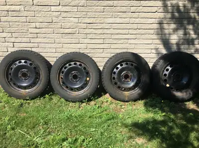 Goodyear Nordic Winter snow tires (225/50R17) on 8Jx18 rims c/w ET34mm offset, 5x120 bolt pattern an...