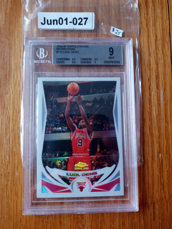 LUOL DENG RC 2004-05 TOPPS CHROME REFRACTOR ROOKIE 172 BGS 9 in Arts & Collectibles in St. Catharines