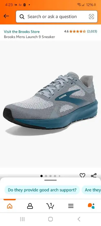 Men's sport Brooks launch 9 sneakers, View more