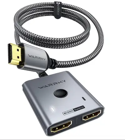 HDMI Switch 4K 60Hz, 2 in 1 Out, View more
